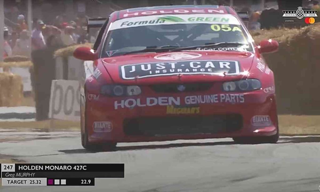 Holden Monaro 427C racing up the Goodwood Hill